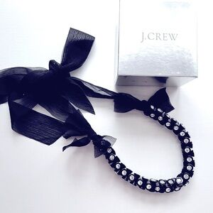 J Crew Rhinestone & Ribbon Statement Necklace
